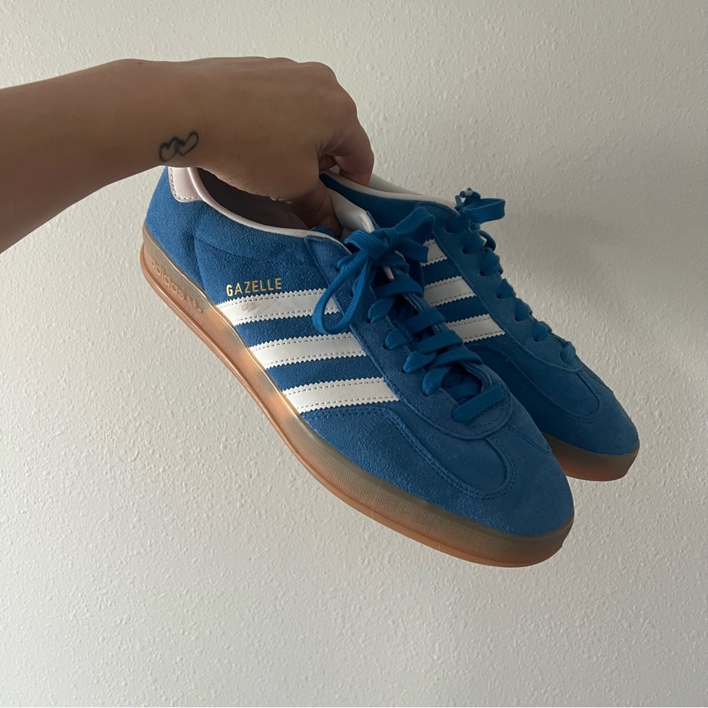 ADIDAS | Men’s Blue Indoor Gazelle Sneakers | 11 - Picture 2 of 7